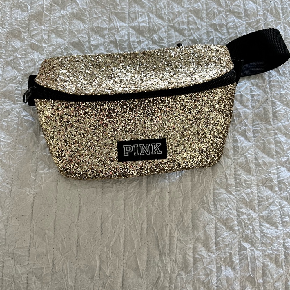 PINK Glitter Belt Bag